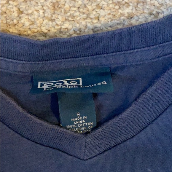 Short sleeved V-Neck POLO T-SHIRT - Picture 2 of 2